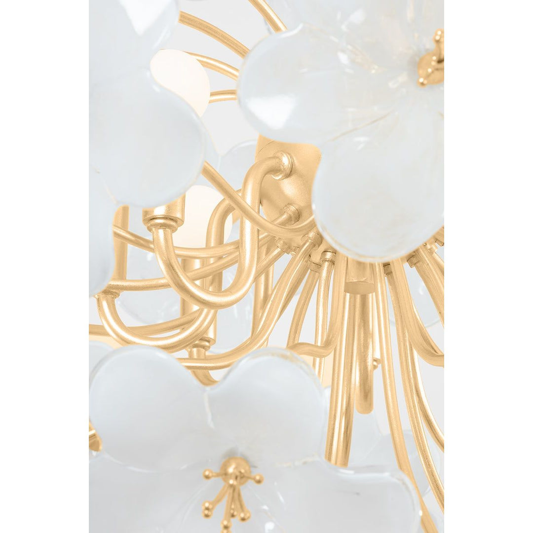 Hygea Chandelier - Gold Leaf 8 Lights