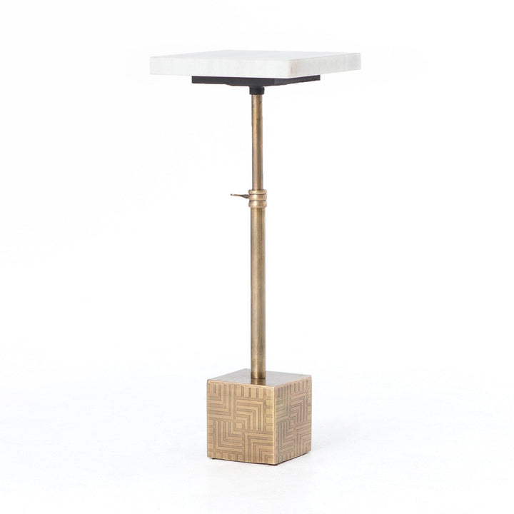 Orion Adjustable Accent Table - White Marble