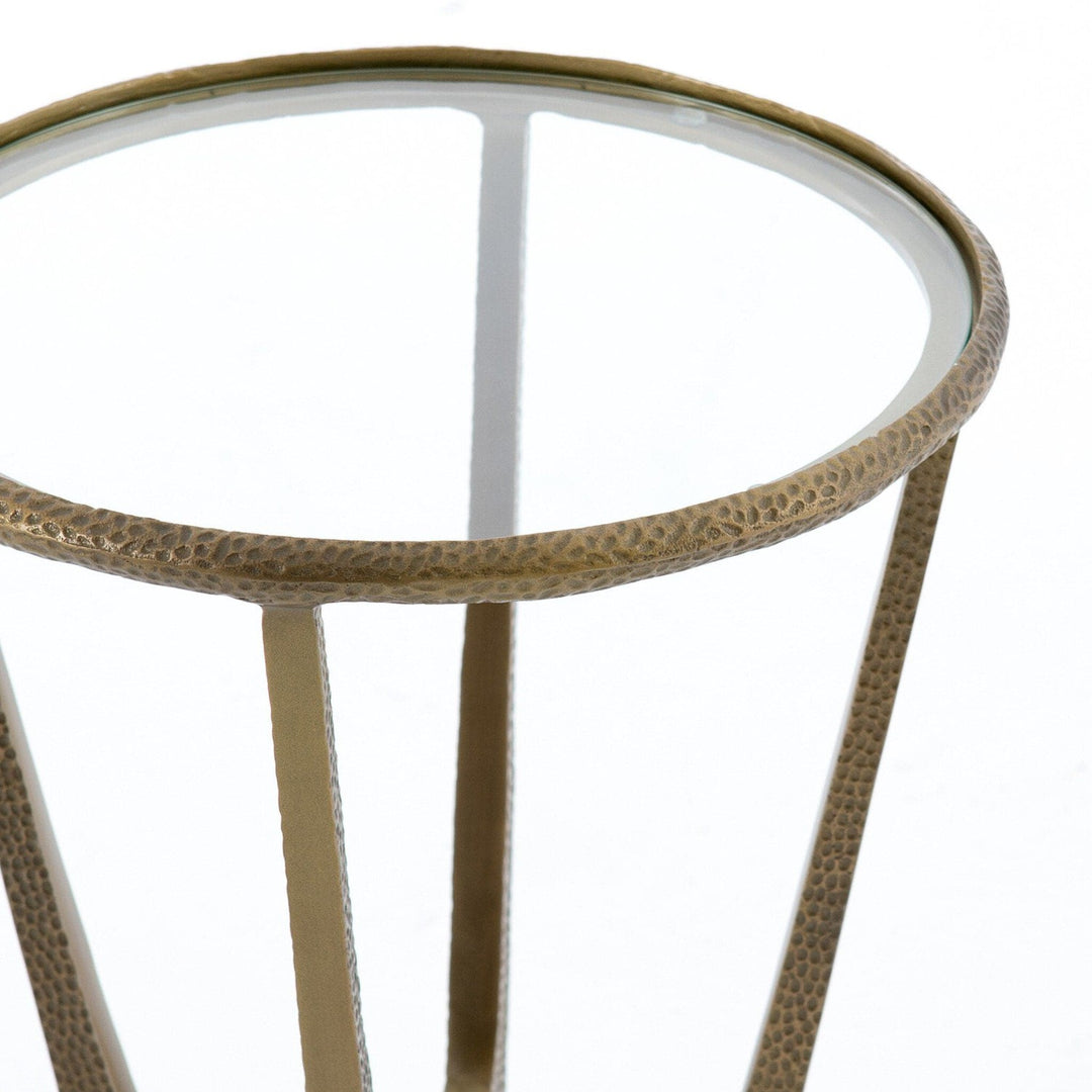 Milton End Table - Aged Brass