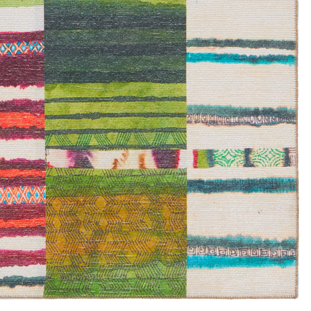 Vibe by Jaipur Living Bellium Indoor/Outdoor Striped Multicolor/ Blue Runner Rug (2'6"X8')