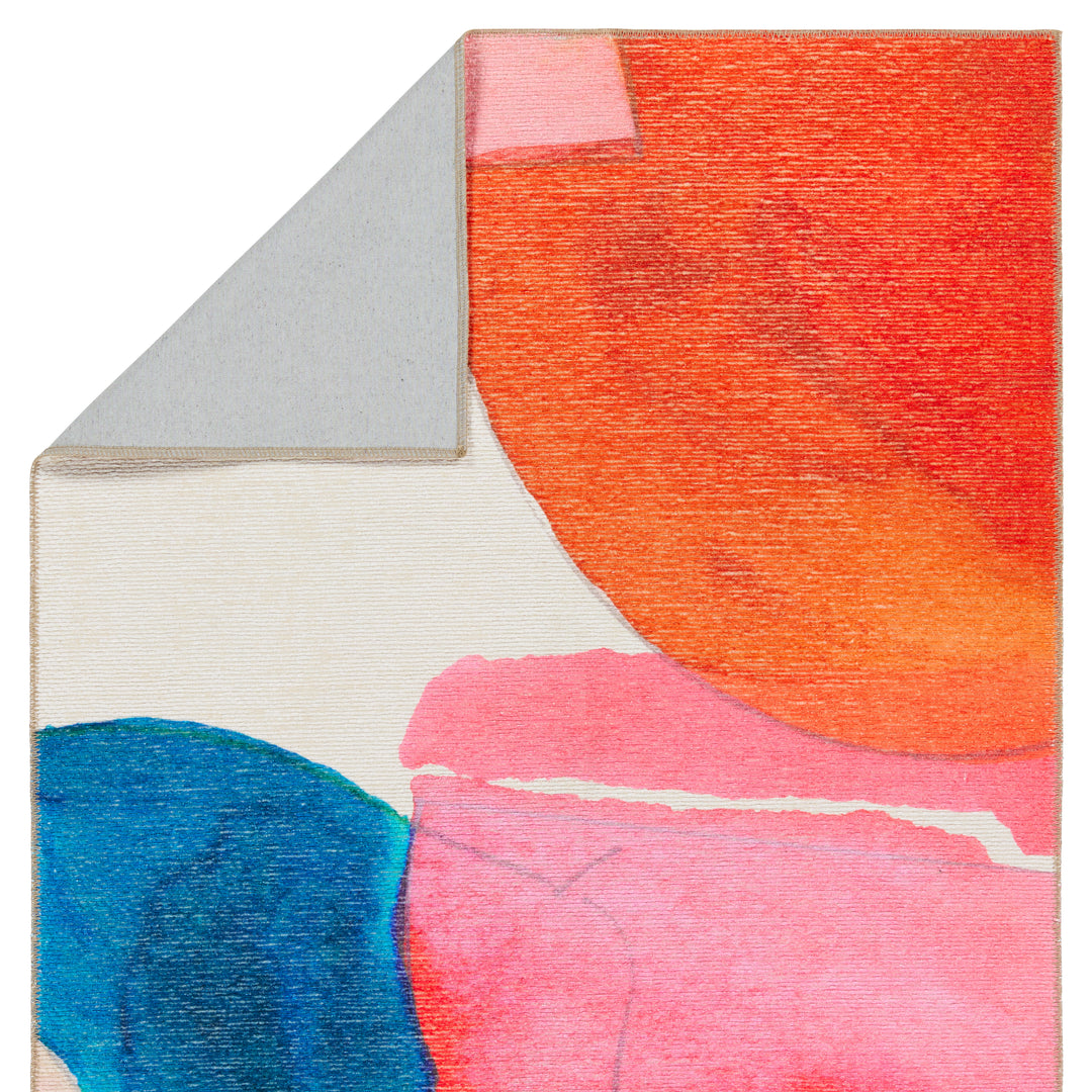 Vibe by Jaipur Living Sonic Powerloomed Indoor Abstract Pink/ Multicolor Area Rug (5'X8')