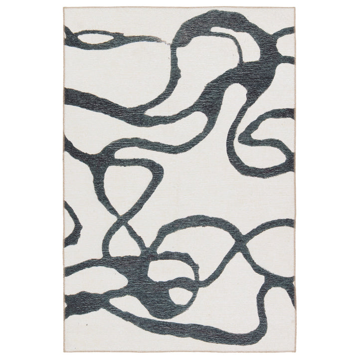 Vibe by Jaipur Living Cosme Powerloomed Indoor Abstract White/ Gray Area Rug (7'6"X10')