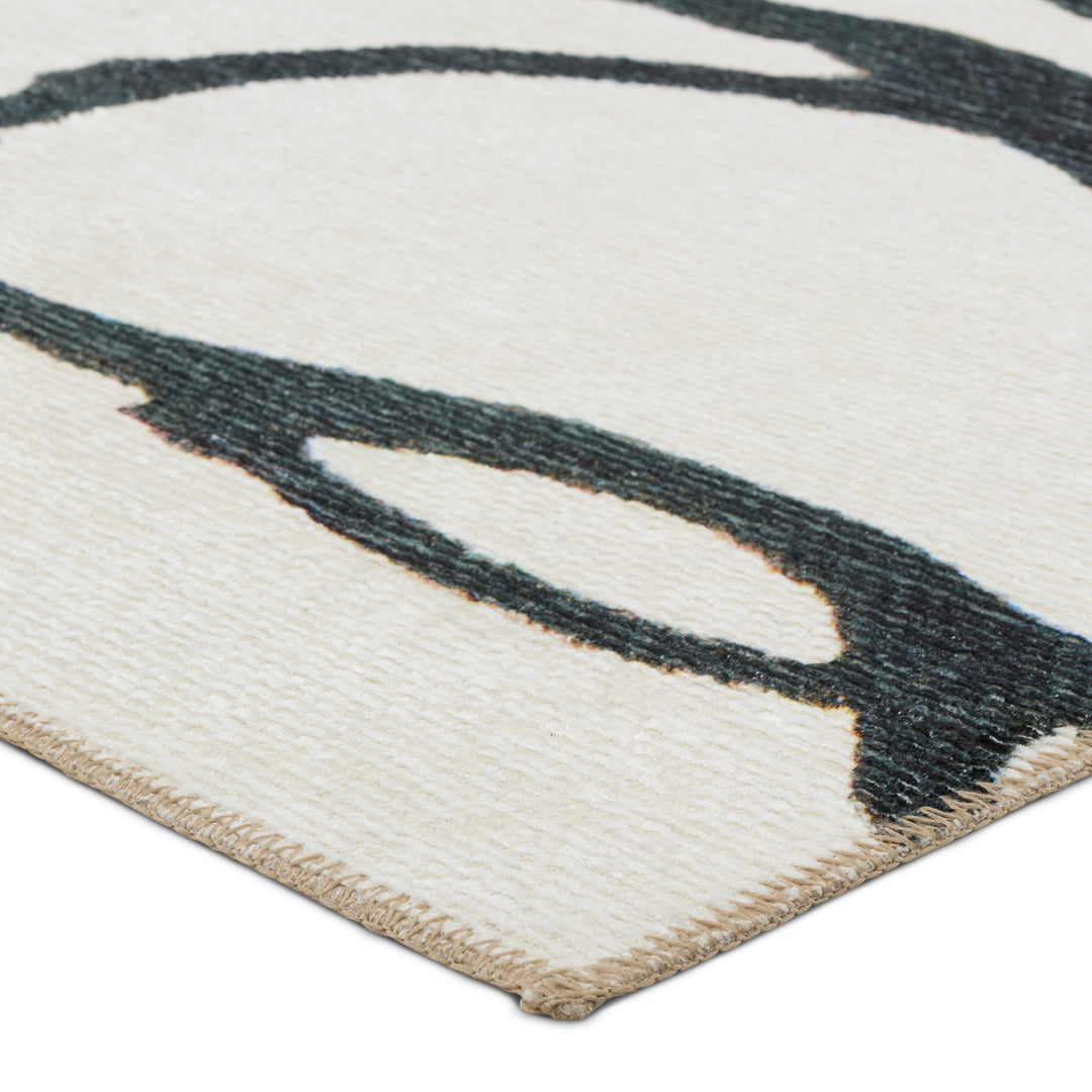 Vibe by Jaipur Living Cosme Powerloomed Indoor Abstract White/ Gray Area Rug (7'6"X10')