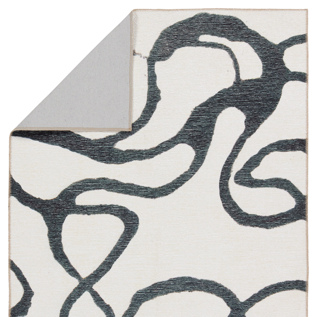 Vibe by Jaipur Living Cosme Powerloomed Indoor Abstract White/ Gray Area Rug (7'6"X10')