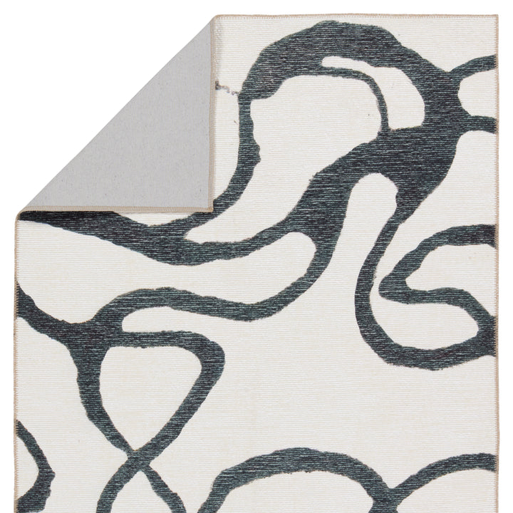 Vibe by Jaipur Living Cosme Powerloomed Indoor Abstract White/ Gray Area Rug (5'X8')