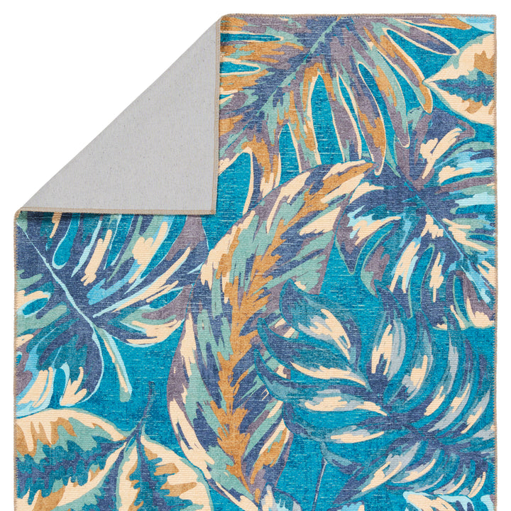 Vibe by Jaipur Living Cantania Powerloomed Indoor Floral Blue/ Beige Area Rug (9'X12')