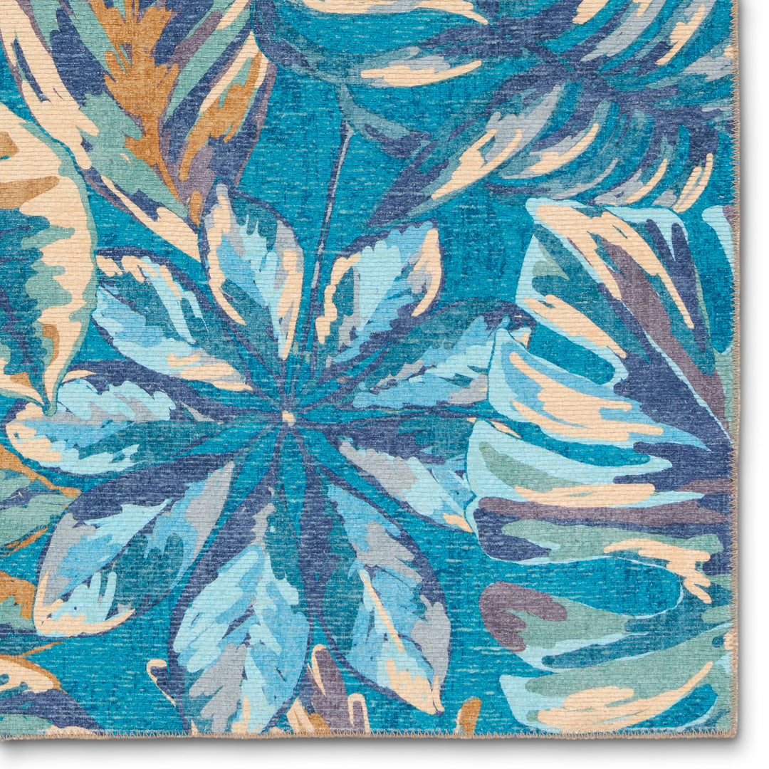 Vibe by Jaipur Living Cantania Powerloomed Indoor Floral Blue/ Beige Area Rug (9'X12')