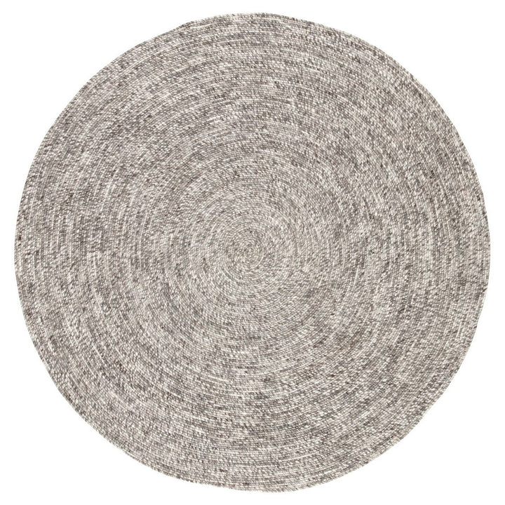 Jaipur Living Tenby Natural Solid Gray/ White Round Area Rug (10' RND)