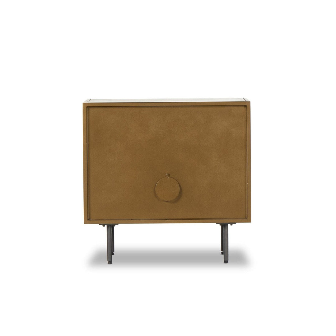 Elmont Cabinet Nightstand - Aged Brass PC