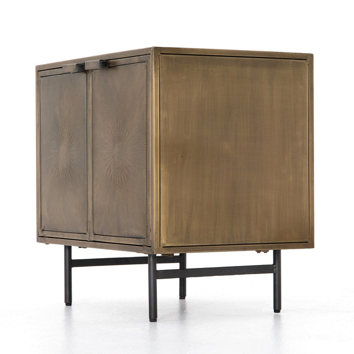 Elmont Cabinet Nightstand - Aged Brass PC