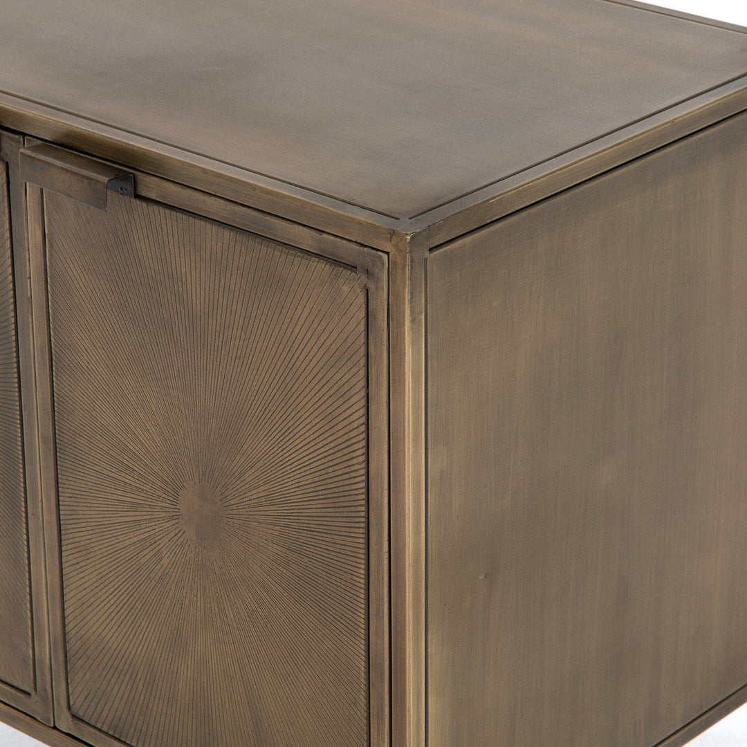 Elmont Cabinet Nightstand - Aged Brass PC