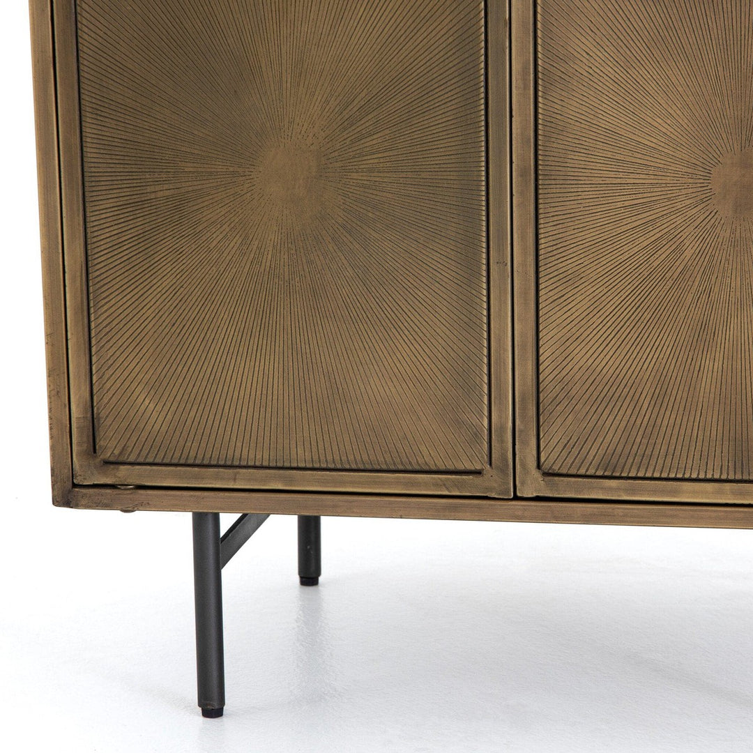 Elmont Cabinet Nightstand - Aged Brass PC