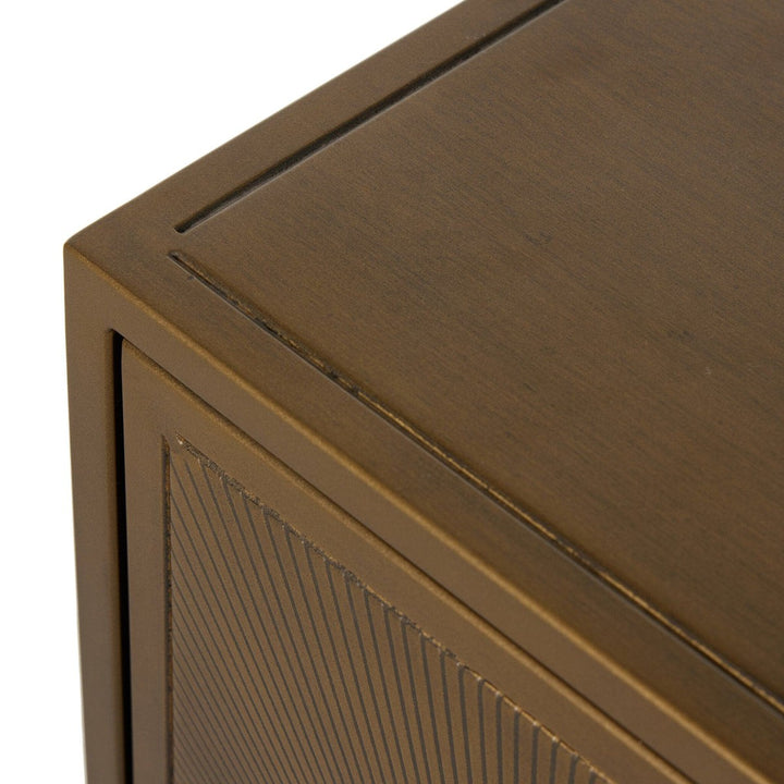 Elmont Cabinet Nightstand - Aged Brass PC