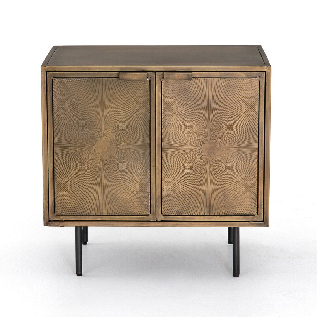 Elmont Cabinet Nightstand - Aged Brass PC