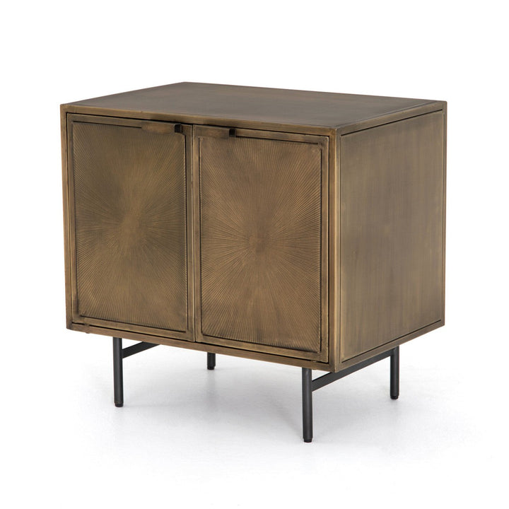 Elmont Cabinet Nightstand - Aged Brass PC