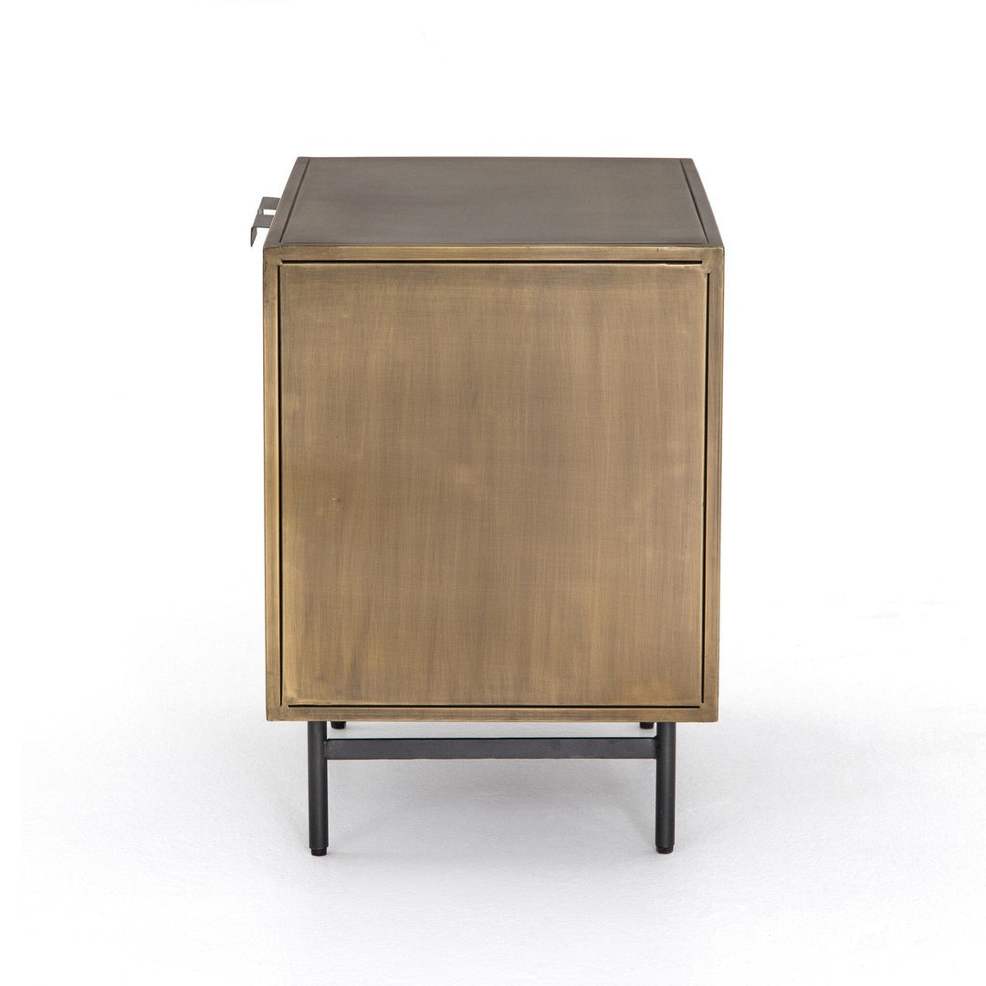 Elmont Cabinet Nightstand - Aged Brass PC