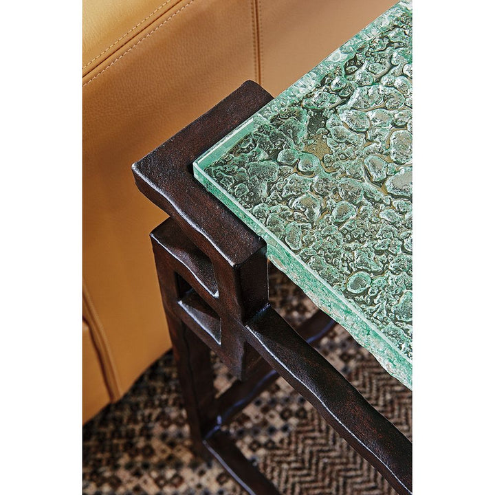 Hermes Reef Glass Top End Table - Sebana