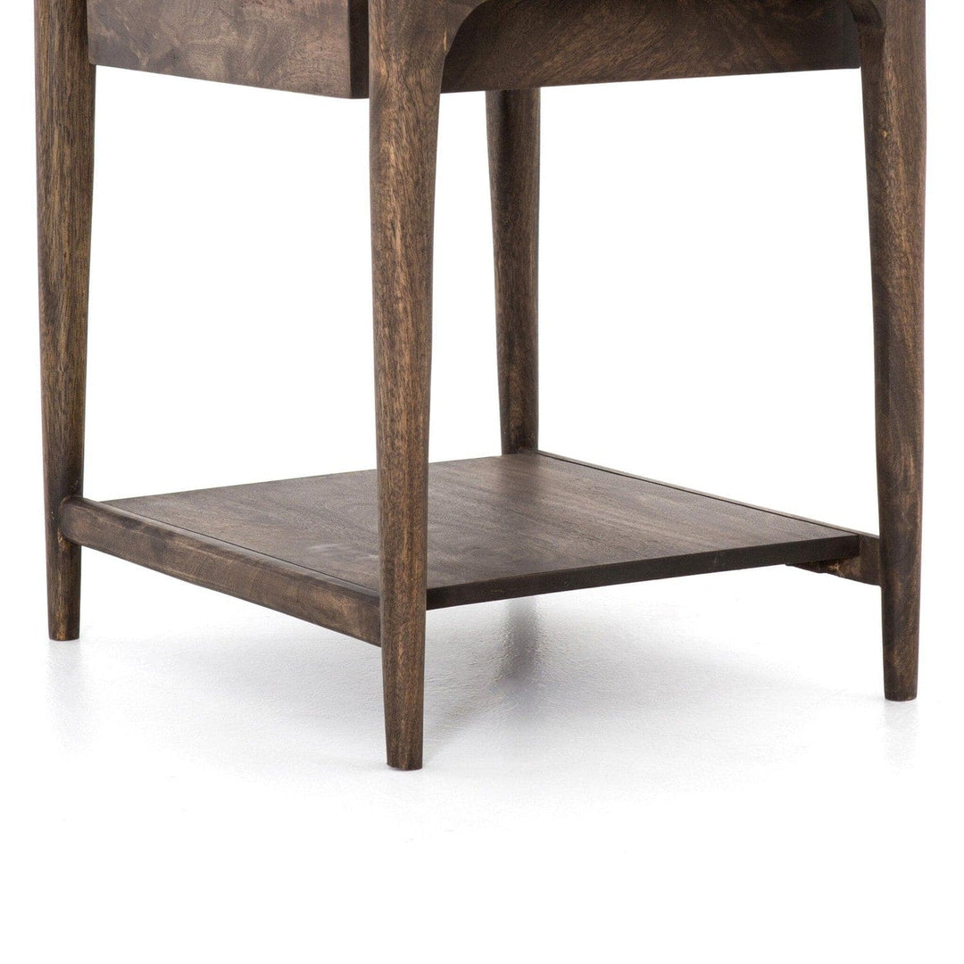 Mallory End Table - Aged Brown