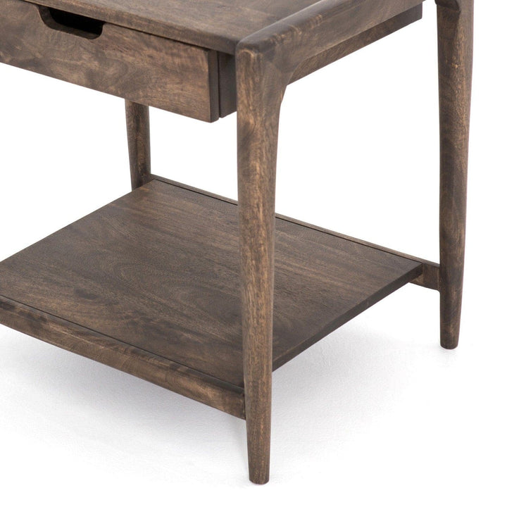 Mallory End Table - Aged Brown