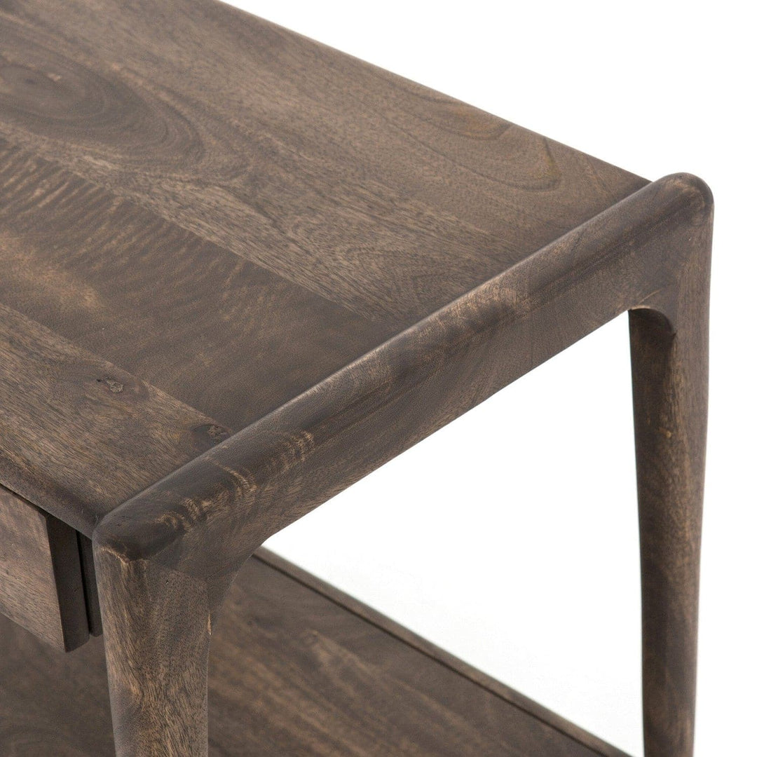 Mallory End Table - Aged Brown