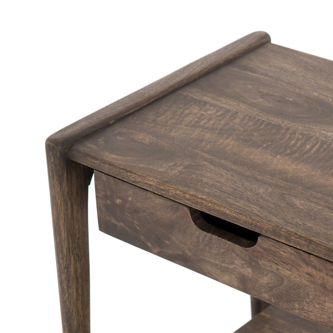 Mallory End Table - Aged Brown