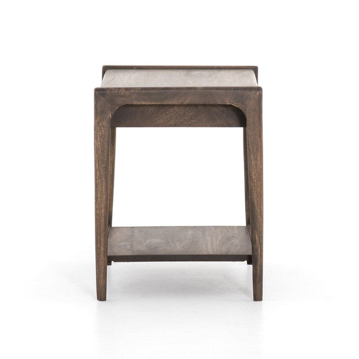 Mallory End Table - Aged Brown