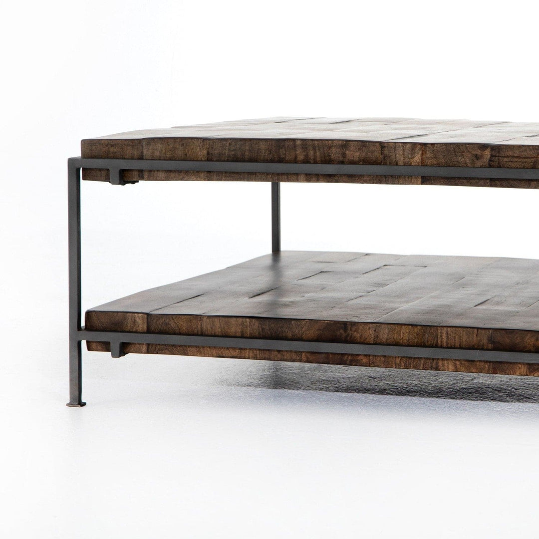 Simien Square Coffee Table - Weathered Hickory