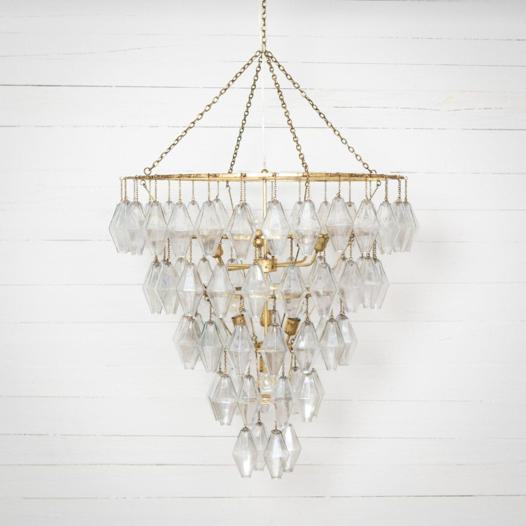 Rosalind Large Round Chandelier - Gold Leaf