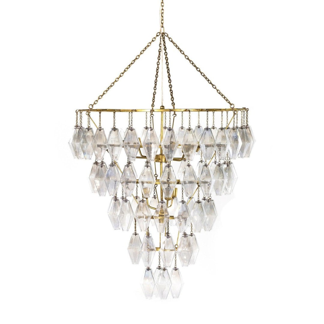 Rosalind Large Round Chandelier - Gold Leaf