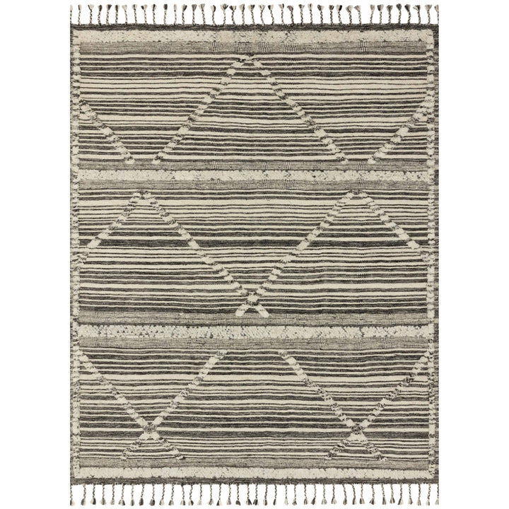 Loloi Iman Ivory / Charcoal 18" x 18" Sample Rug