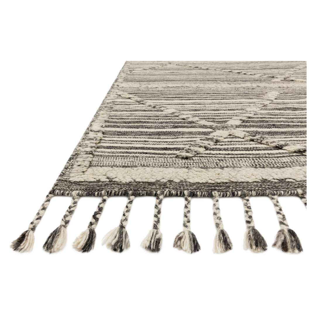 Loloi Iman Ivory / Charcoal 18" x 18" Sample Rug