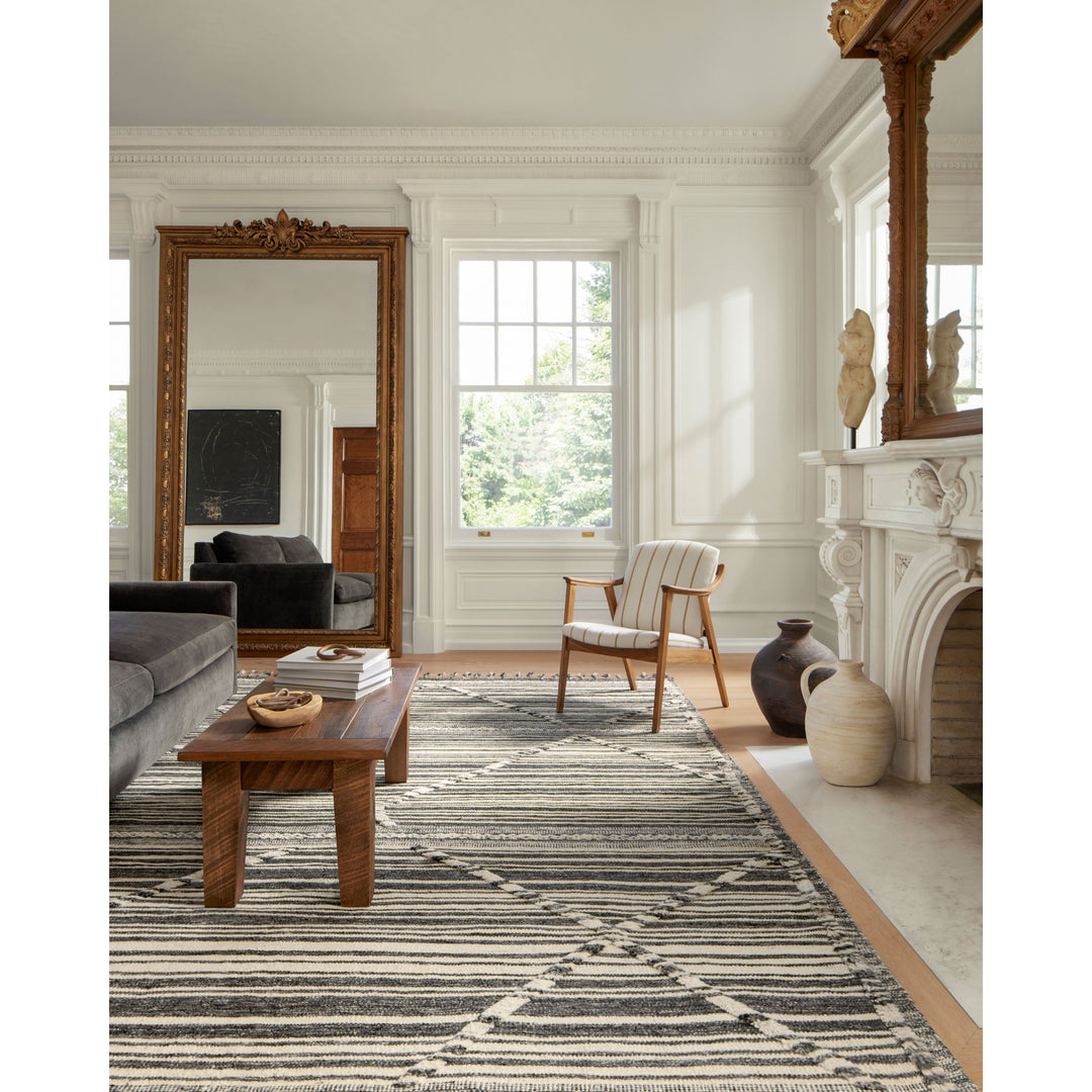 Loloi Iman Ivory / Charcoal 7'-9" x 9'-9" Area Rug