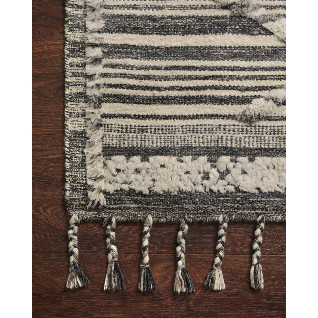 Loloi Iman Ivory / Charcoal 5'-6" x 8'-6" Area Rug