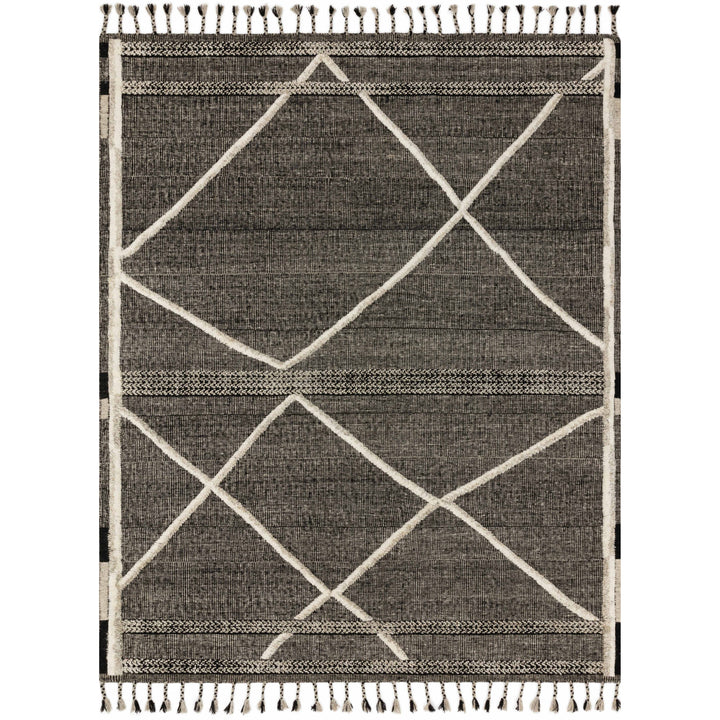 Loloi Iman Beige / Charcoal 18" x 18" Sample Rug