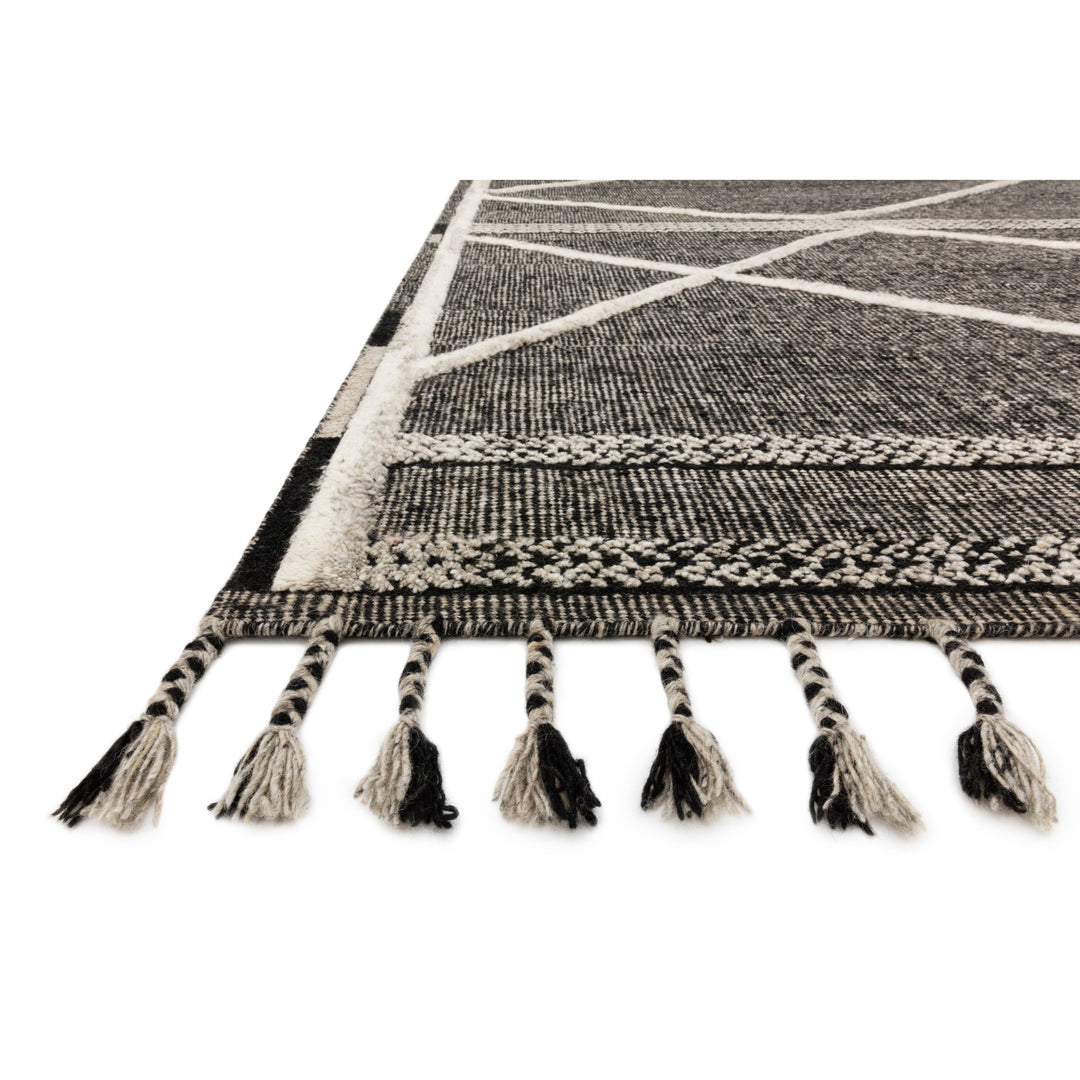 Loloi Iman Beige / Charcoal 18" x 18" Sample Rug