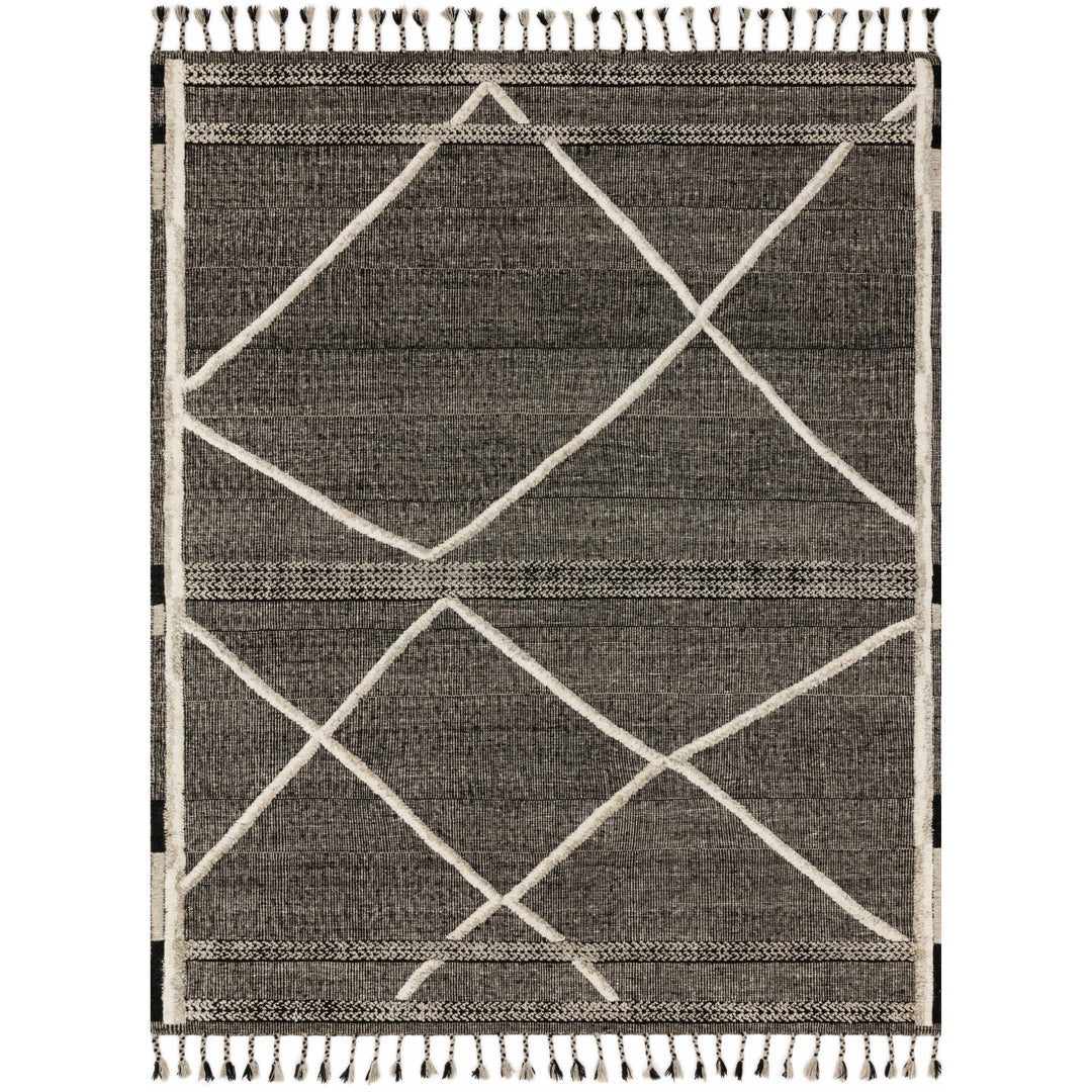 Loloi Iman Beige / Charcoal 5'-6" x 8'-6" Area Rug