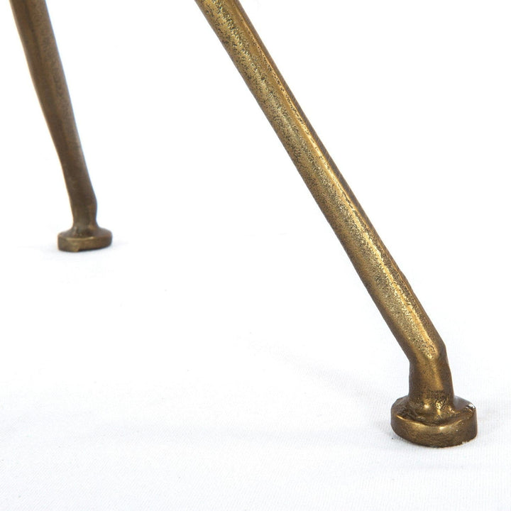 Prescott Accent Table - Raw Antique Brass