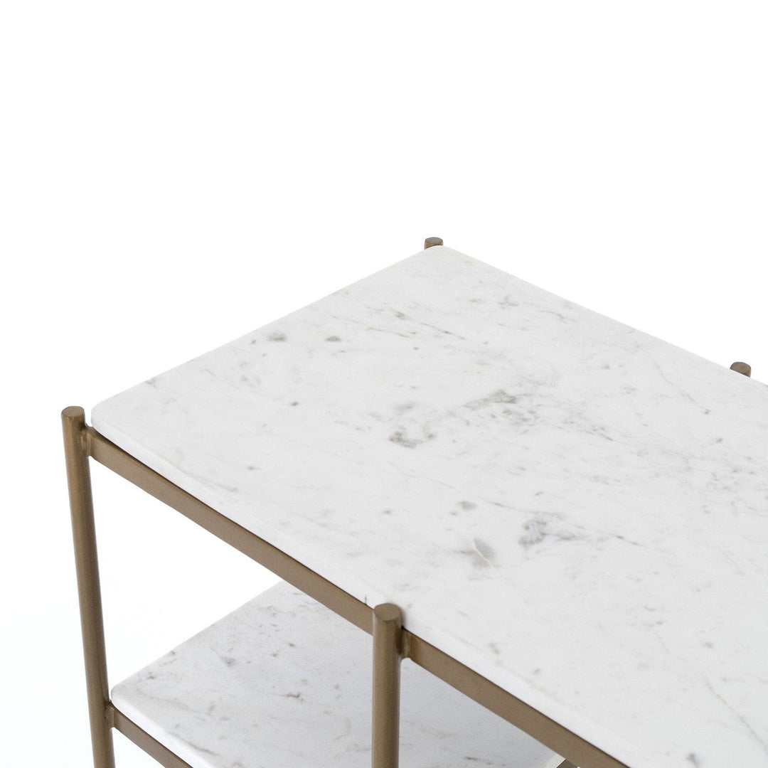 Harper Console Table - Polished White Marble