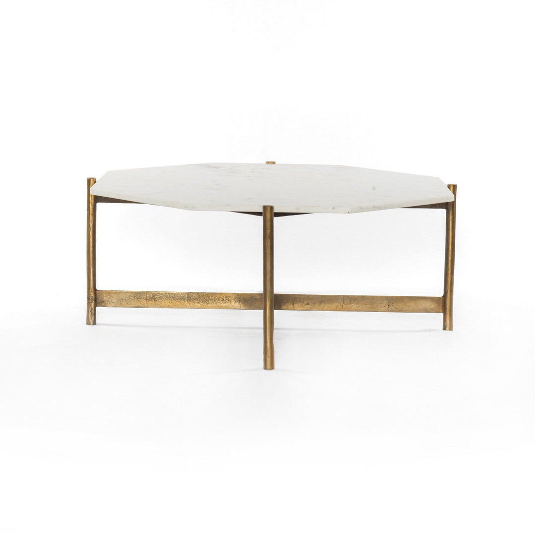 Adair Coffee Table - Polished White Marble