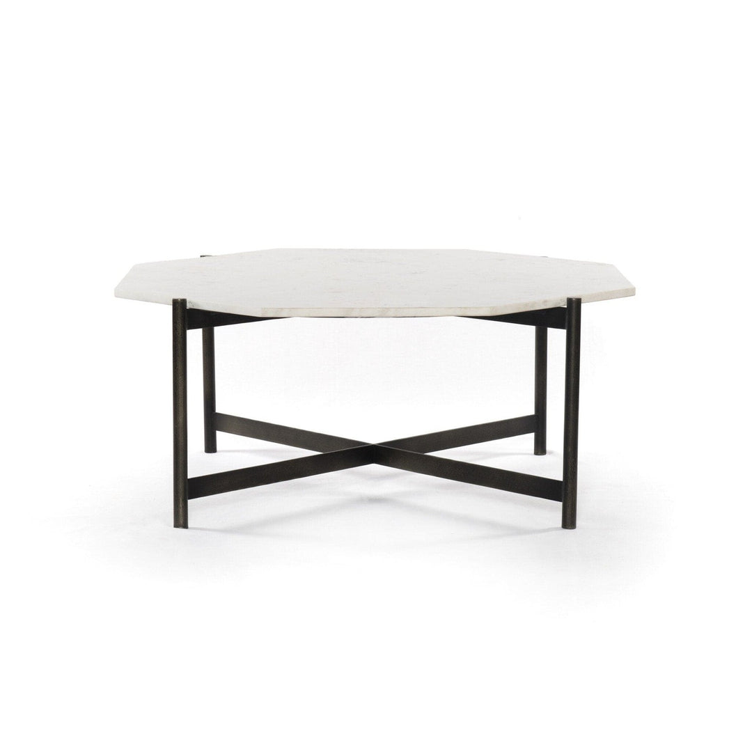 Adair Coffee Table - Polished White Marble