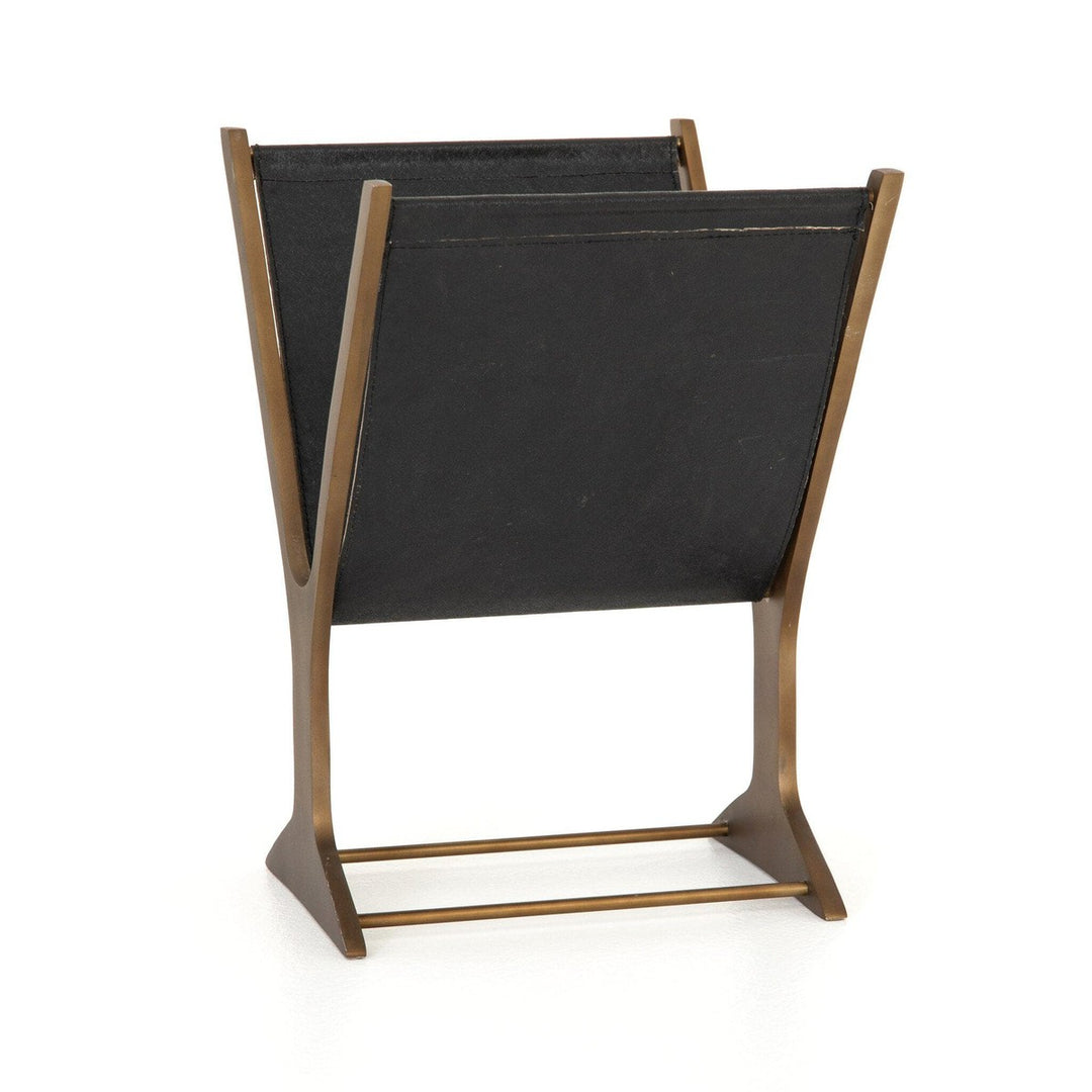 Lyndon Magazine Rack - Rustic Brass