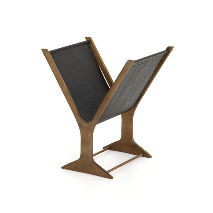 Lyndon Magazine Rack - Rustic Brass