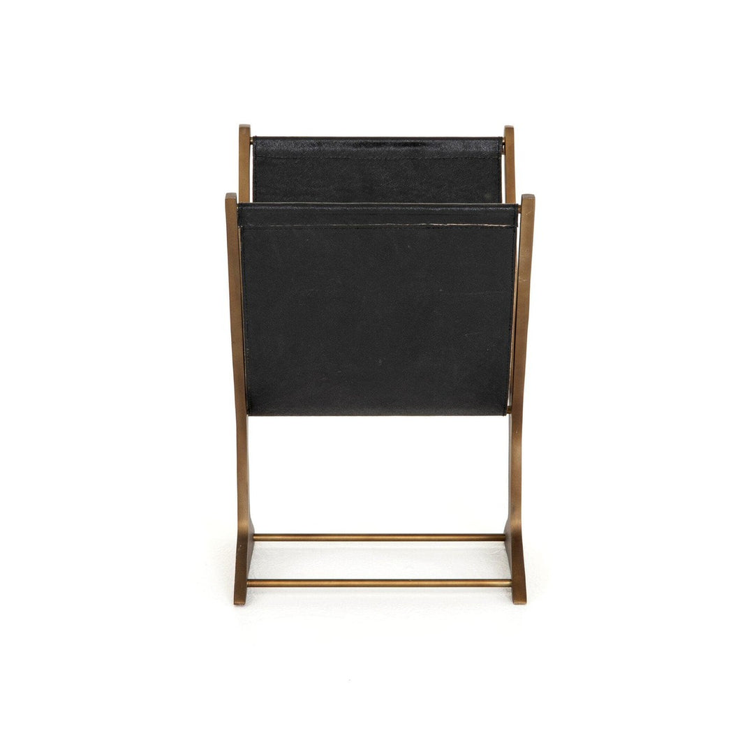 Lyndon Magazine Rack - Rustic Brass