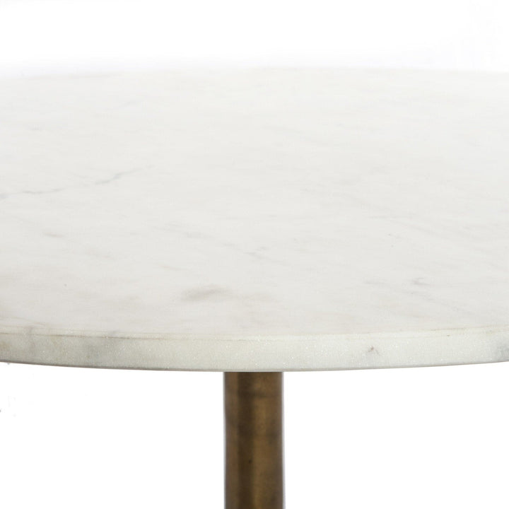 Helen Round Coffee Table - Polished White Marble