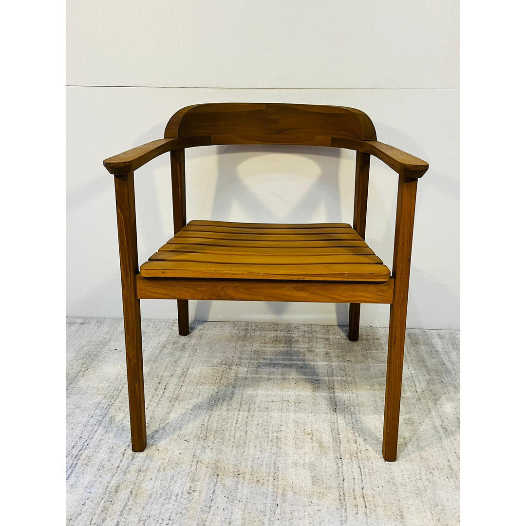 Perriand Teak Slat Dining Armchair - Open Box