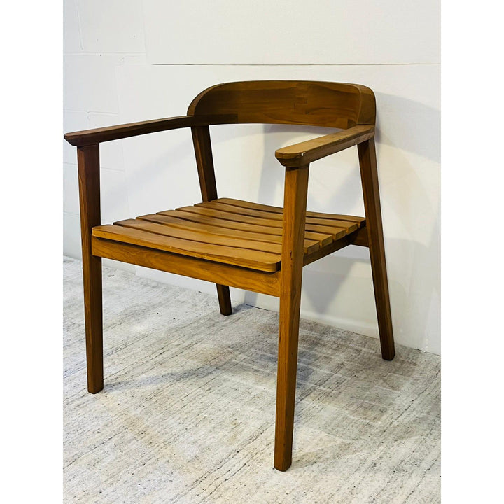 Perriand Teak Slat Dining Armchair - Open Box