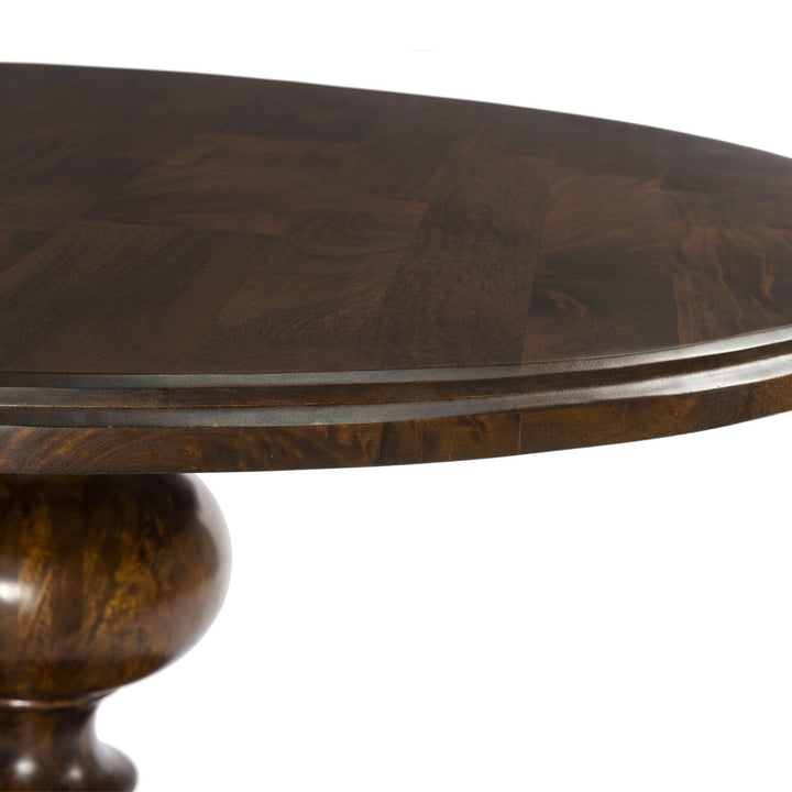 Aspen Round Dining Table - Dark Oak