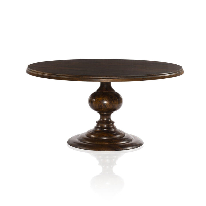 Aspen Round Dining Table - Dark Oak