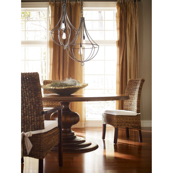 Aspen Round Dining Table - Dark Oak