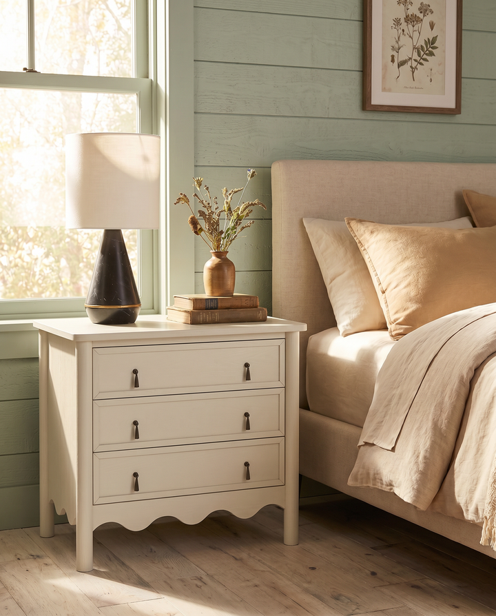 Co.House Onda 3-Drawer Oak Nightstand